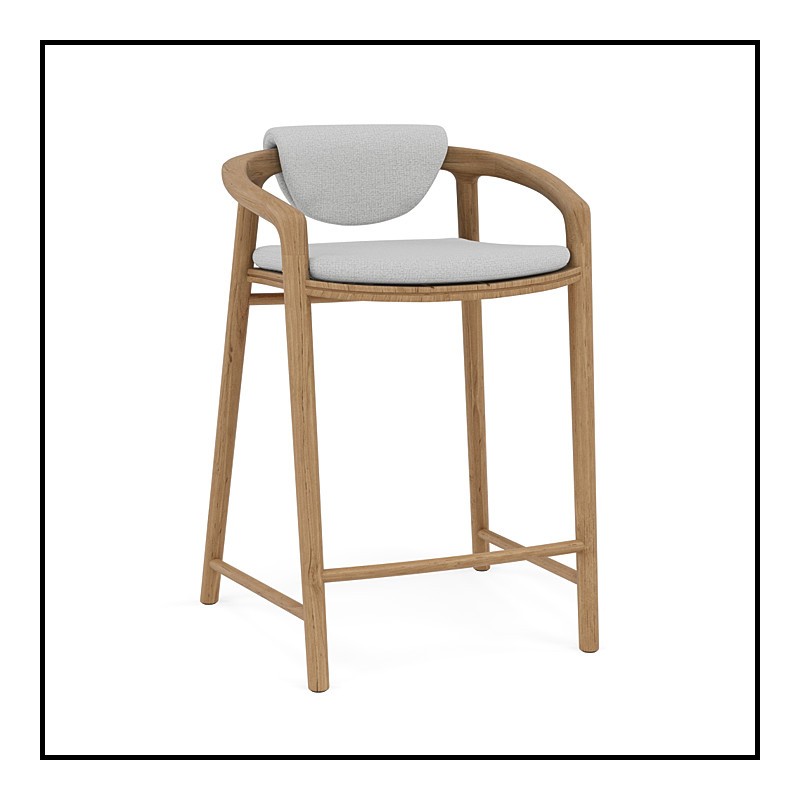 Counter Height Stool With Back 48 - Solid