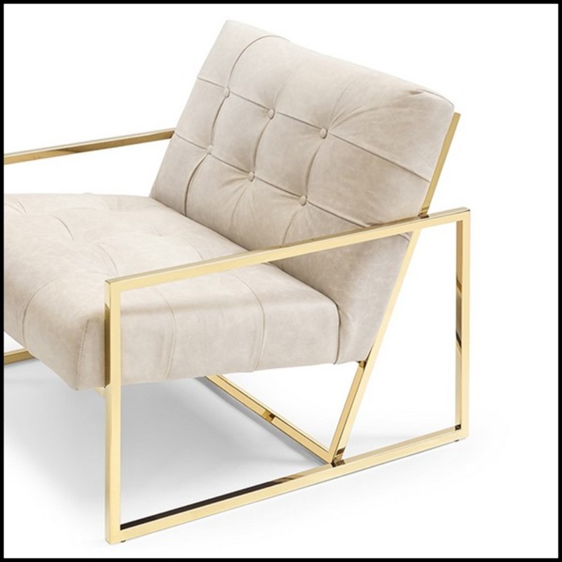 cream gold armchair